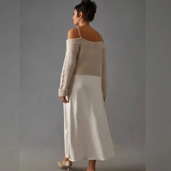 NWOT Anthropologie Mare Mare Layered Sweater Slip Dress - Picture 12 of 14